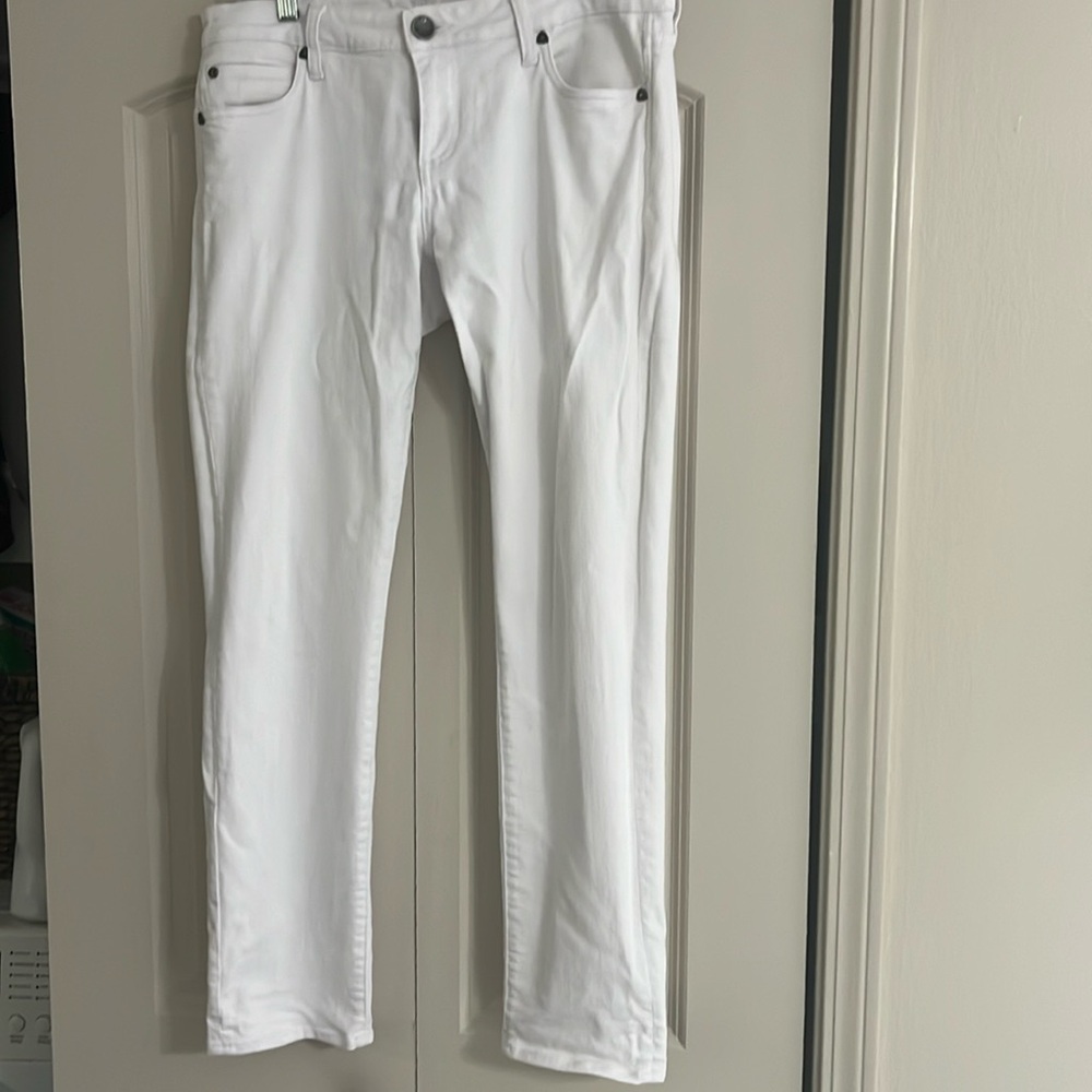 White denim jeans